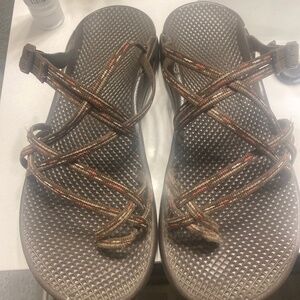 Chaco Women’s Zong x Ecotread Brown Strappy Slide Sandals Backless